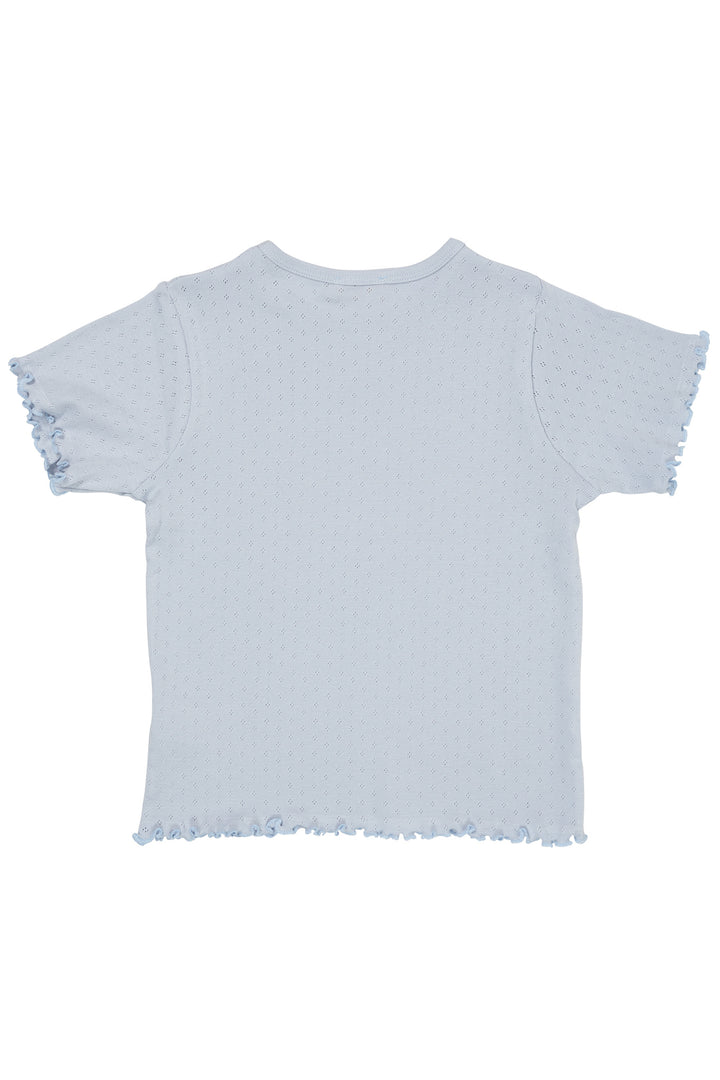 SUMMER POINTELLE T-SHIRT SS - DUSTY BLUE