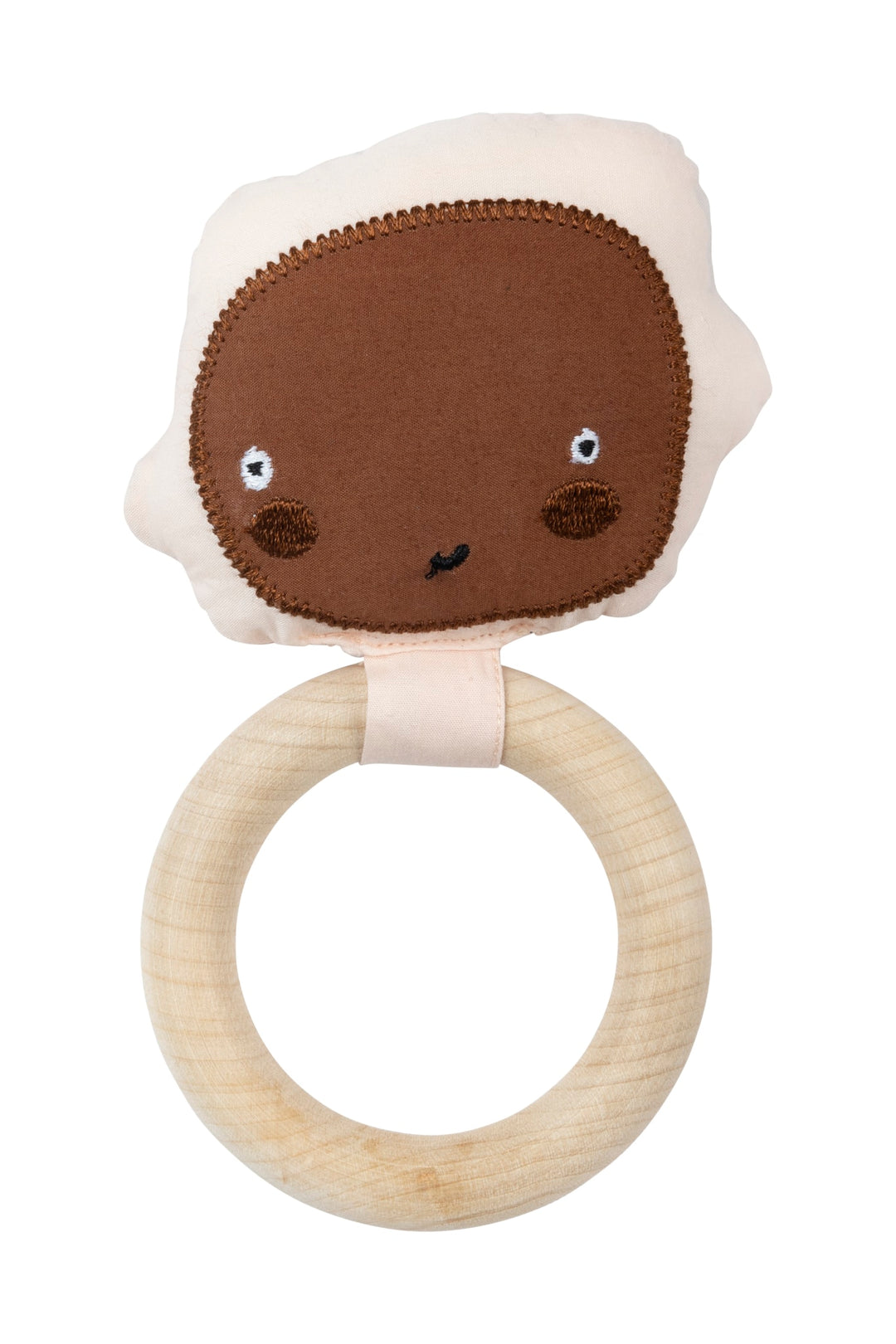 PLAYFUL BABY RATTLE - SOFT PINK BROWN 43