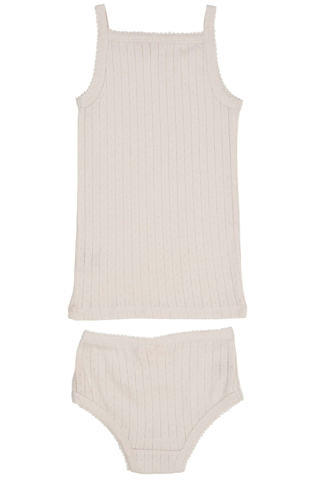 POINTELLE JUNIOR UNDERWEAR SET - CREAM