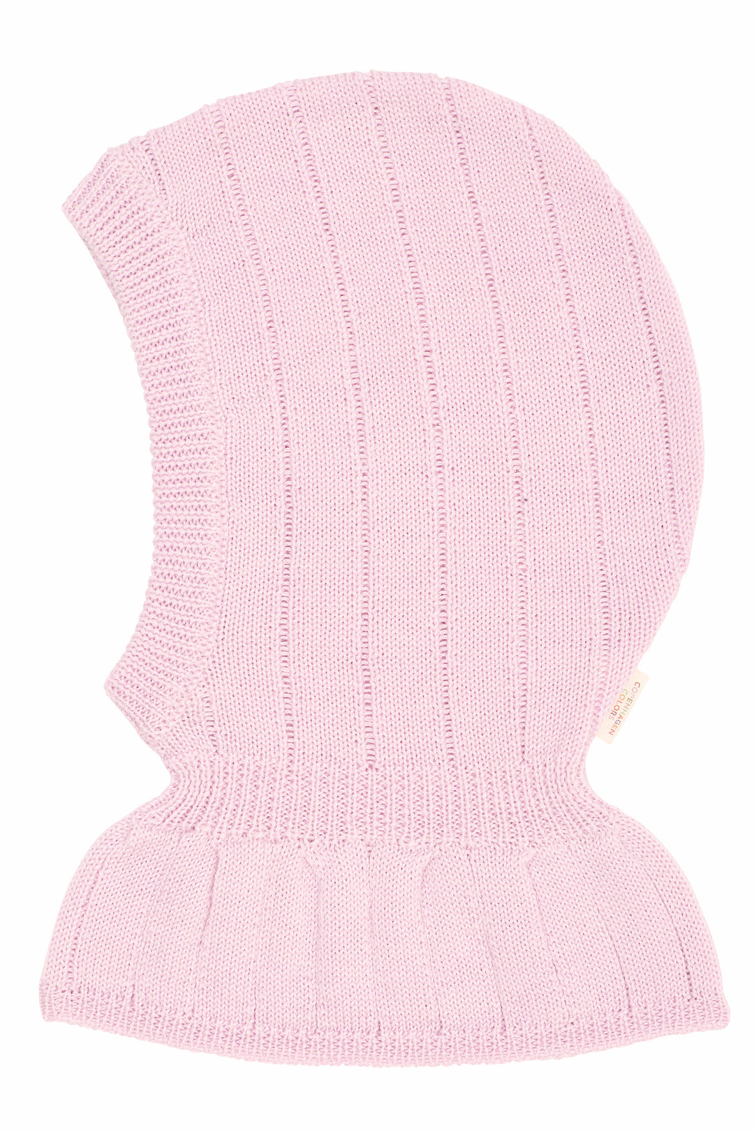 MERINO RIB KNITTED BALACLAVA - BUBBLEGUM