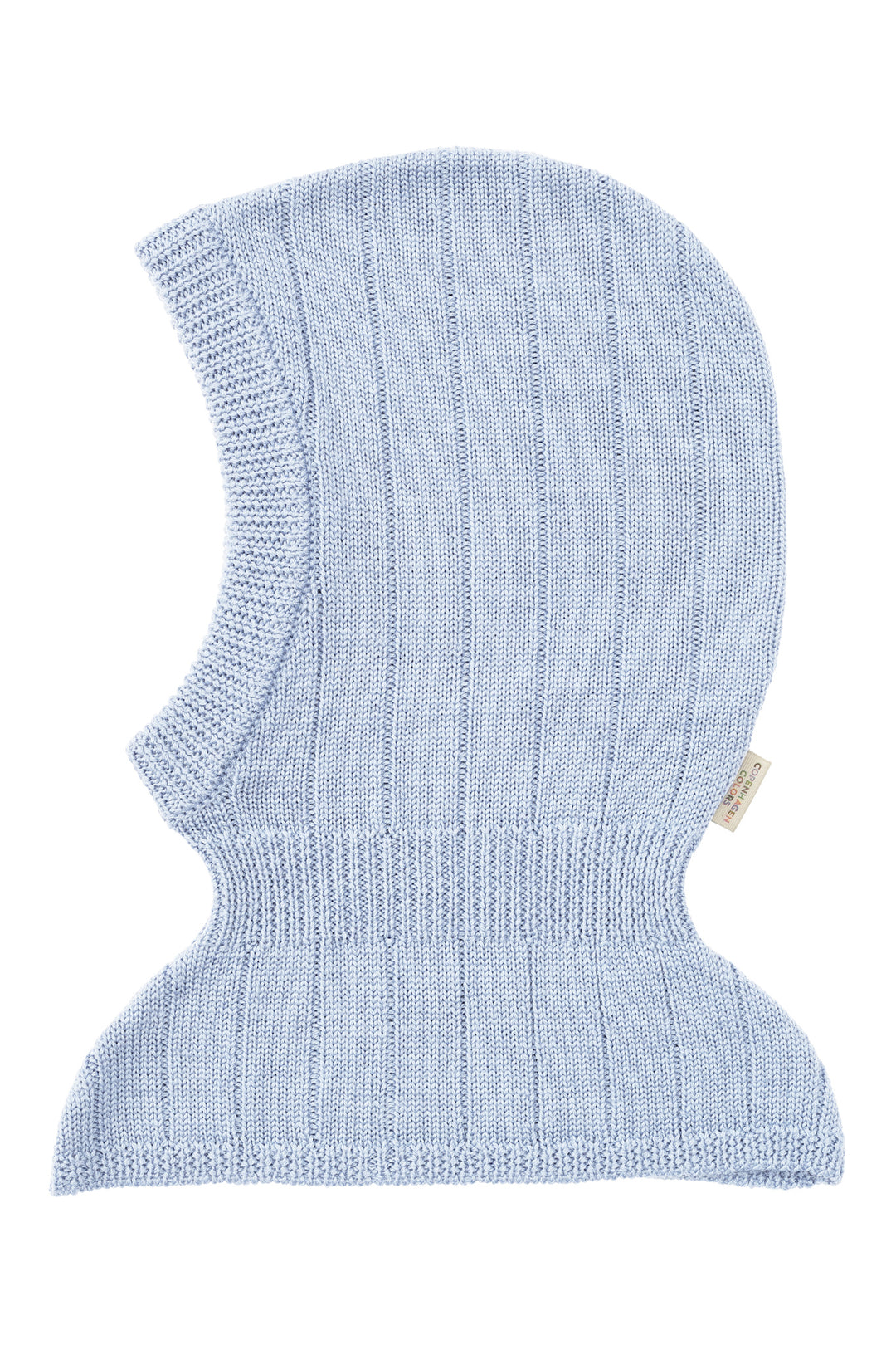 MERINO RIB KNITTED BALACLAVA - DUSTY BLUE