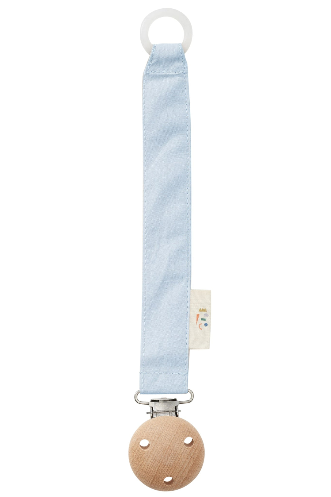 SOOTHER HOLDER AND PACIFIER STRAP - DUSTY BLUE
