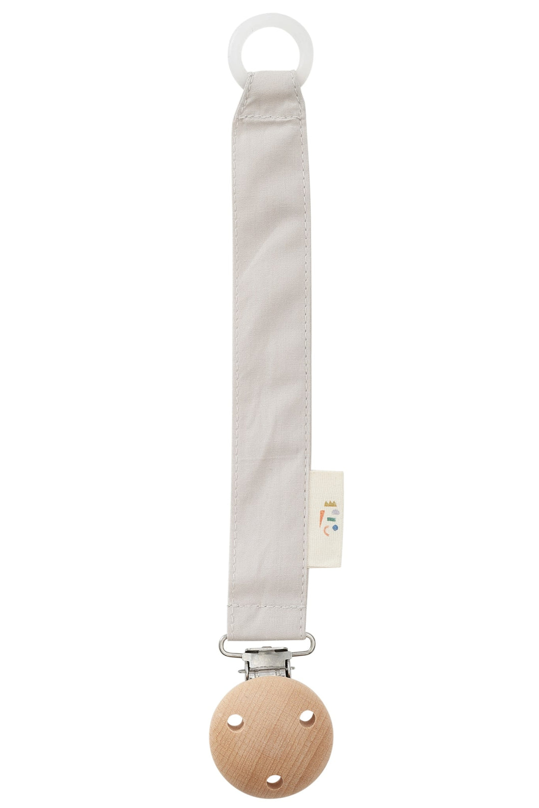 SOOTHER HOLDER AND PACIFIER STRAP - LT. GREY