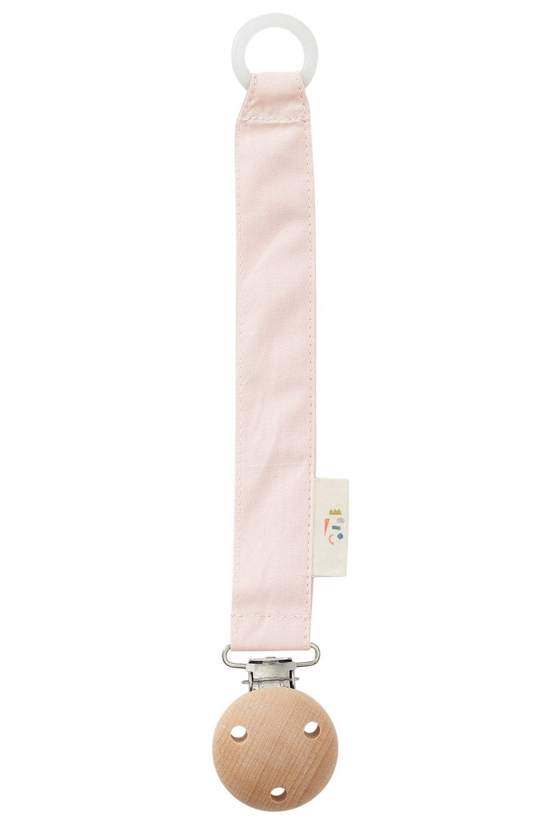 SOOTHER HOLDER AND PACIFIER STRAP - SOFT PINK