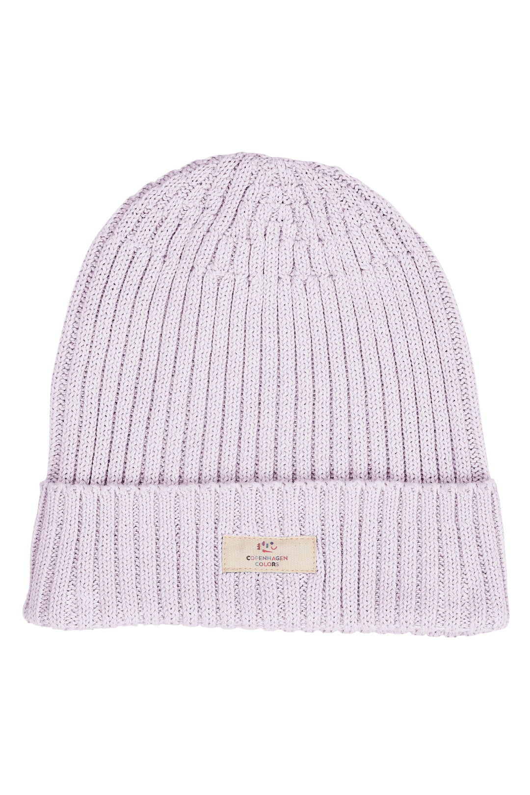 COTTON KNITTED CLASSIC BEANIE - LAVENDER