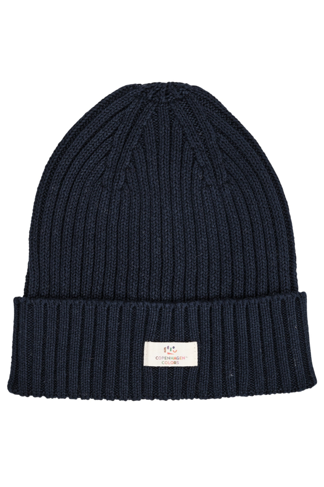 COTTON KNITTED CLASSIC BEANIE - NAVY