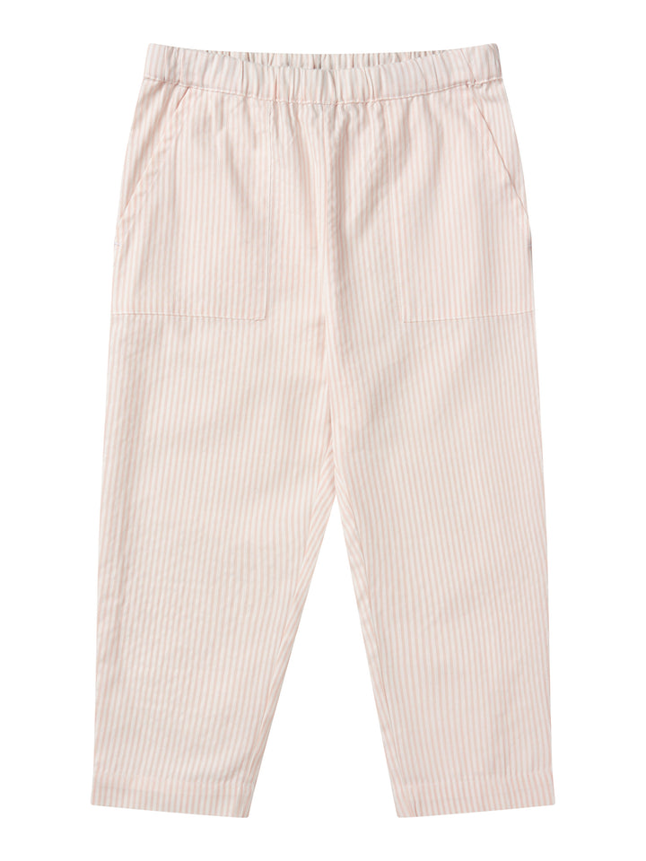 SEERSUCKER PANTS - DUSTY ROSE W CREAM STRIPE