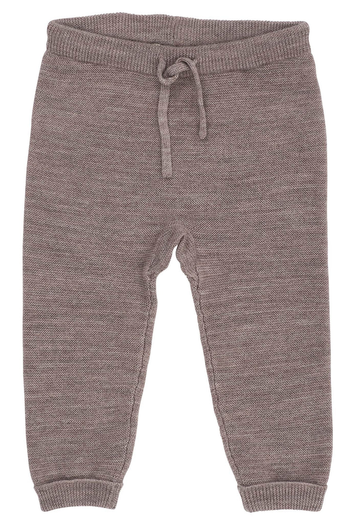 MERINO BABY LEGGINGS IN GARTER STITCH - NATURAL MEL