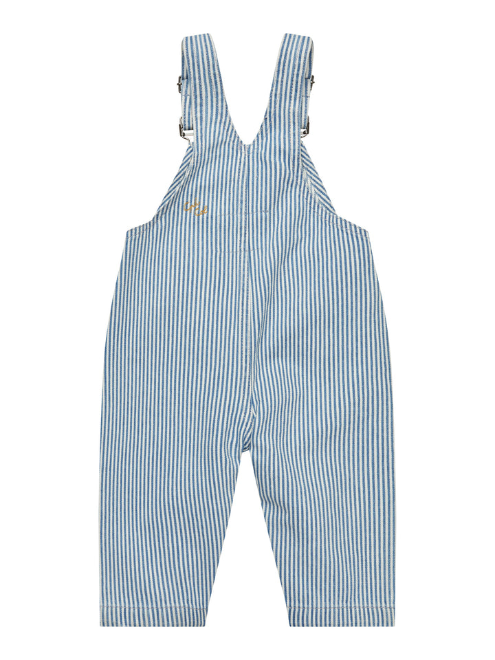 Y/D TWILL BABY OVERALLS - DENIM BLUE STRIPE