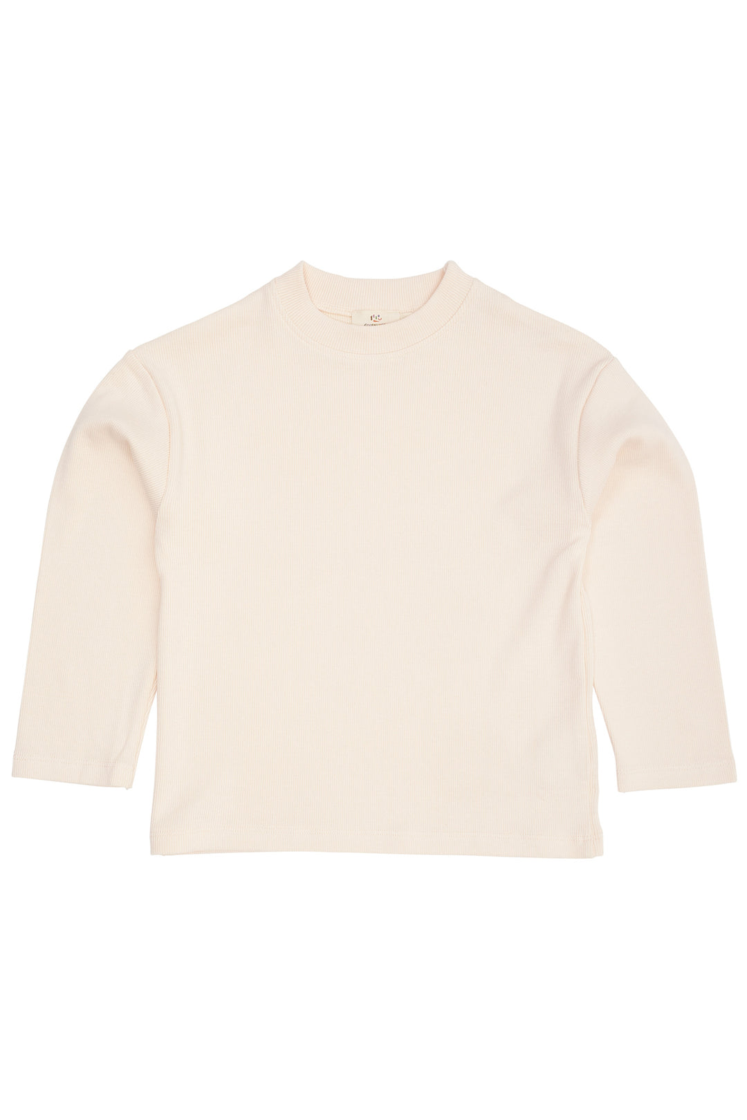 MODAL RIB LS BLOUSE W. DROP SHOULDER - DUSTY ROSE