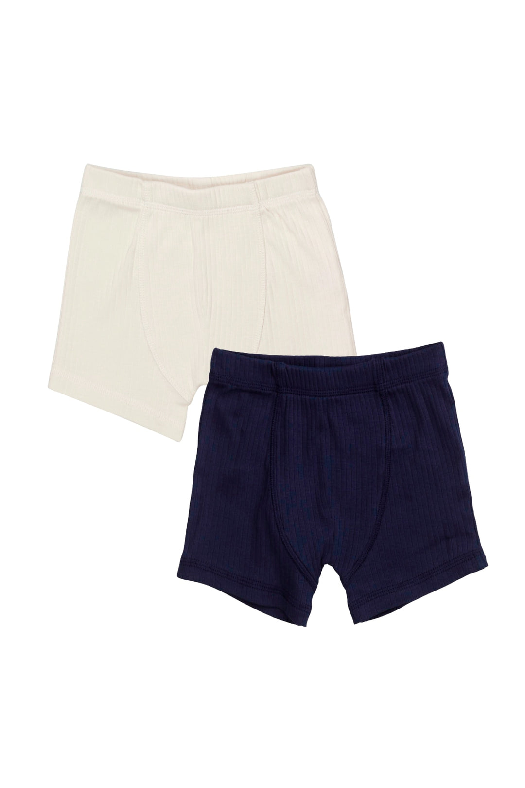 RIB JERSEY 2PACK BOXERS - NAVY/ CREAM COMB. KICK
