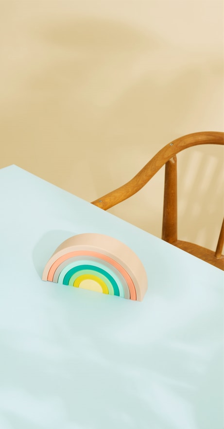 PLAYFUL RAINBOWSTACKER CORAL - RAINBOW SOFT PINK COMB 1.