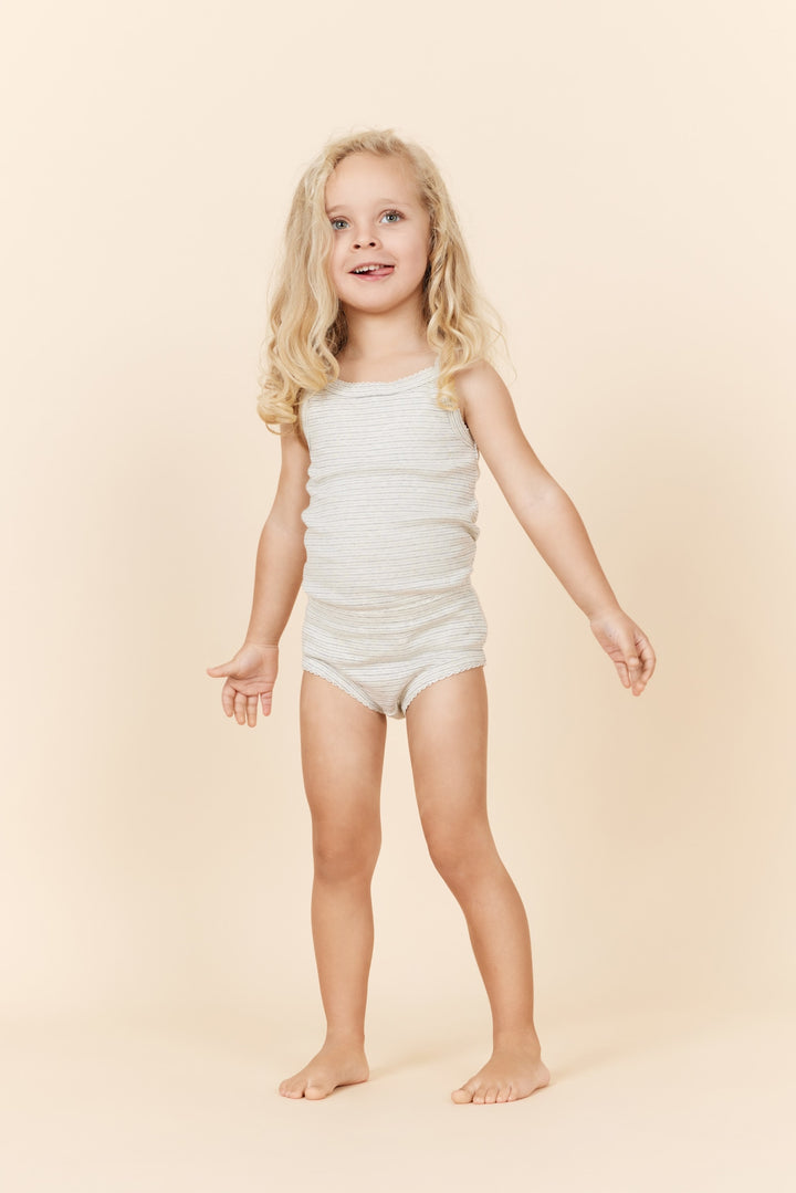 STRAP TOP AND UNDERPANTS STRIPED - GREY STRIPE