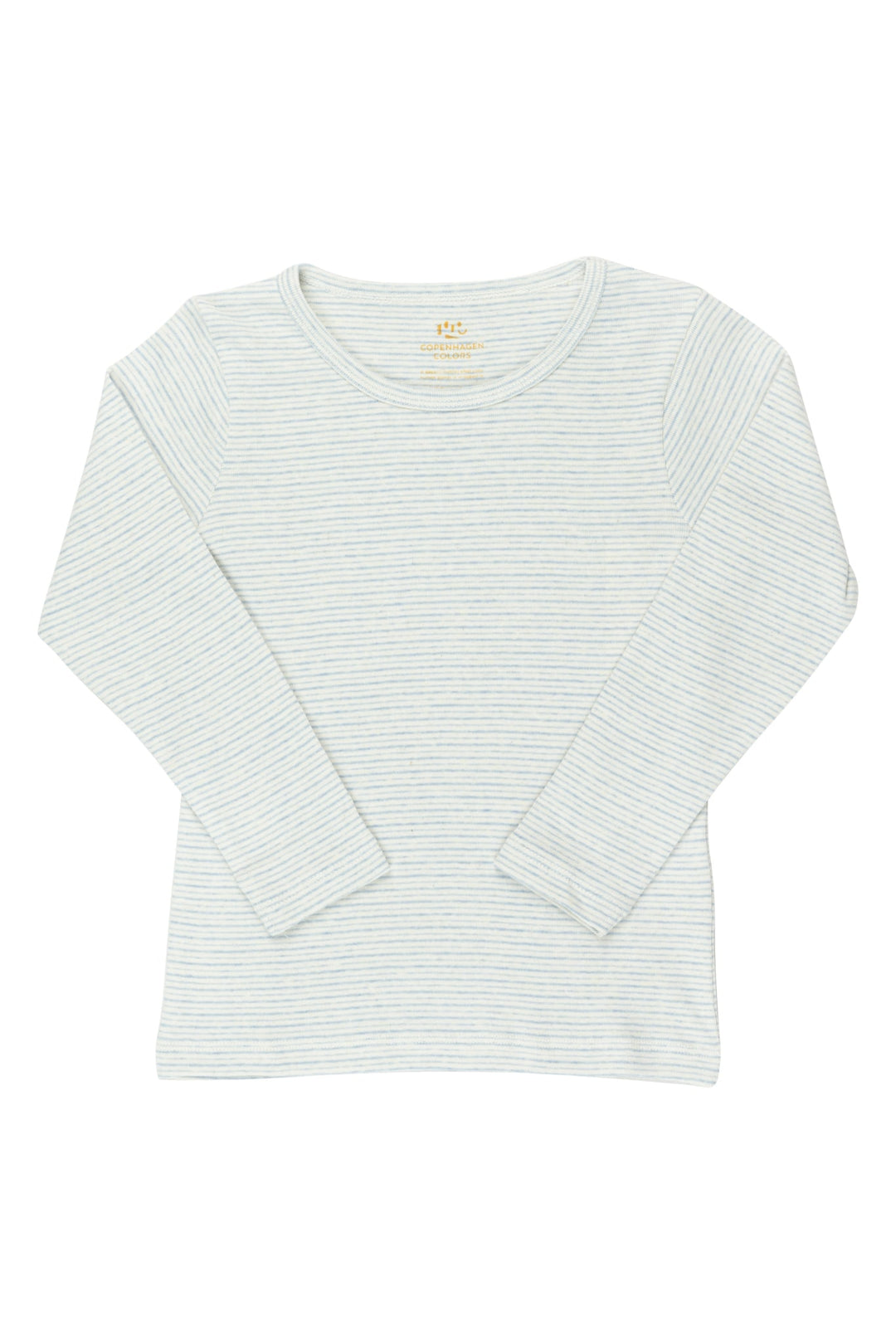 STRIPED LONG SLEEVE T-SHIRT - LT. BLUE STRIPE
