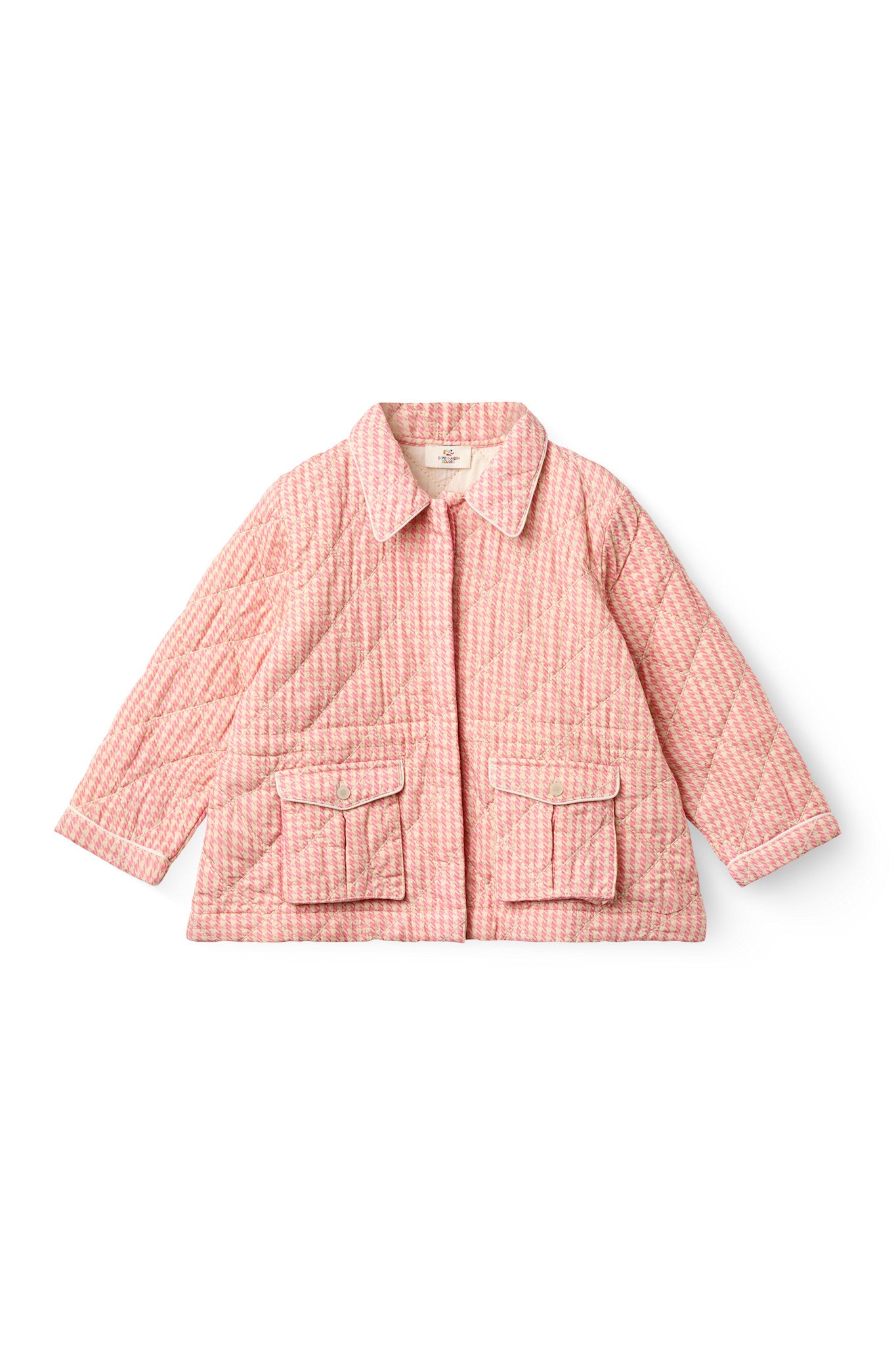 HOUNDSTOOTH QUILTED JACKET - PINK HOUNDSTOOTH MINI – COPENHAGEN