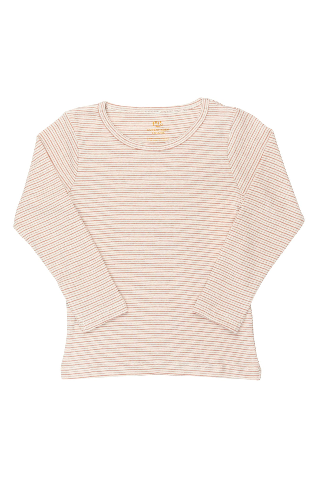 STRIPED LONG SLEEVE T-SHIRT - OLD ROSE STRIPE