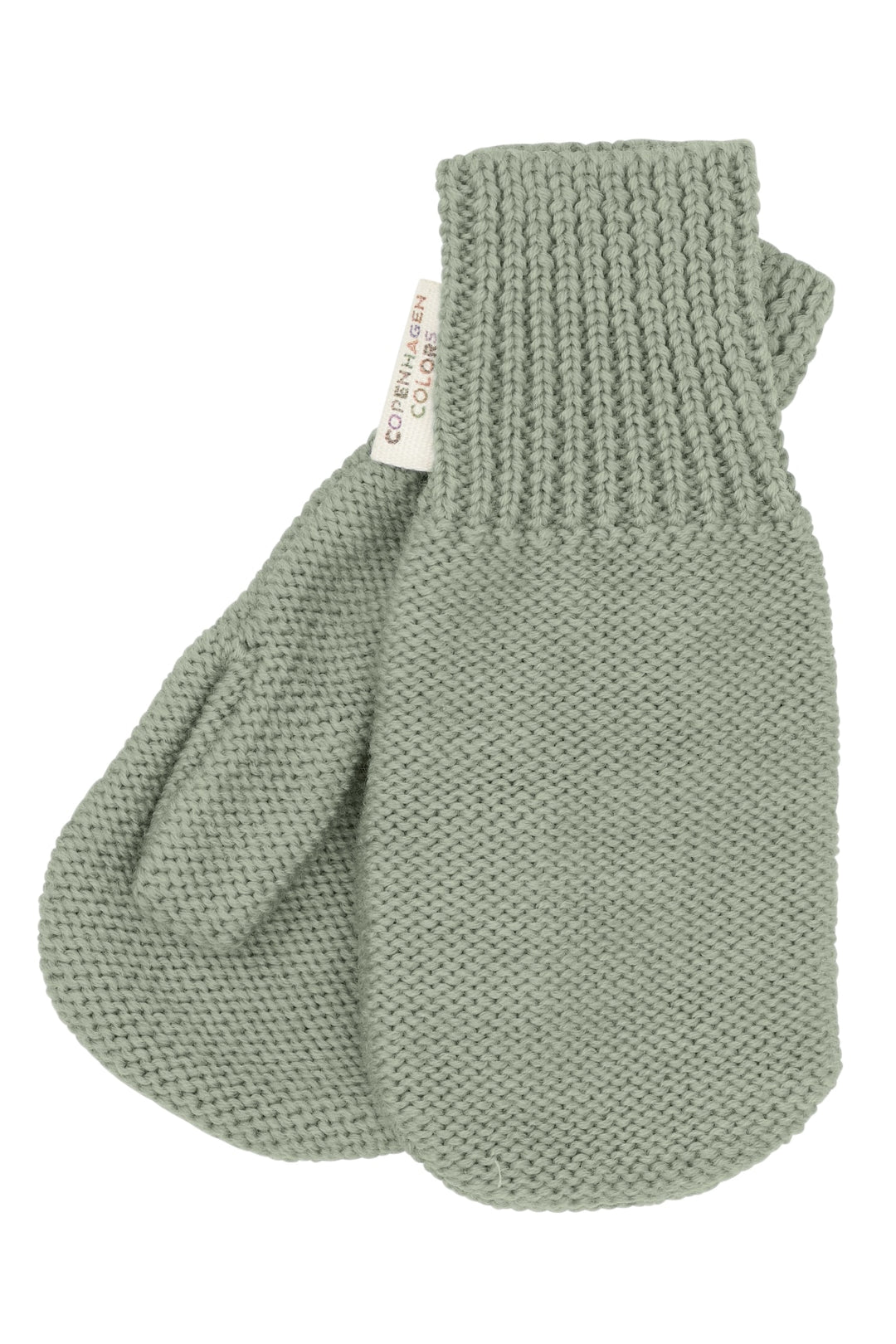 MERINO WOOL KNITTED MITTENS - SAGE GREEN