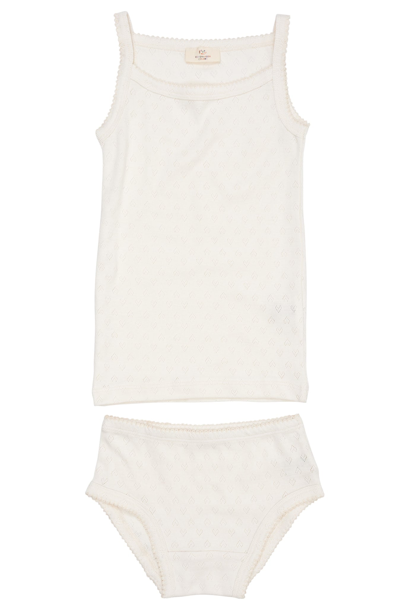 Underwear Set In Pointelle Cream Copenhagen Colors - Babyshop