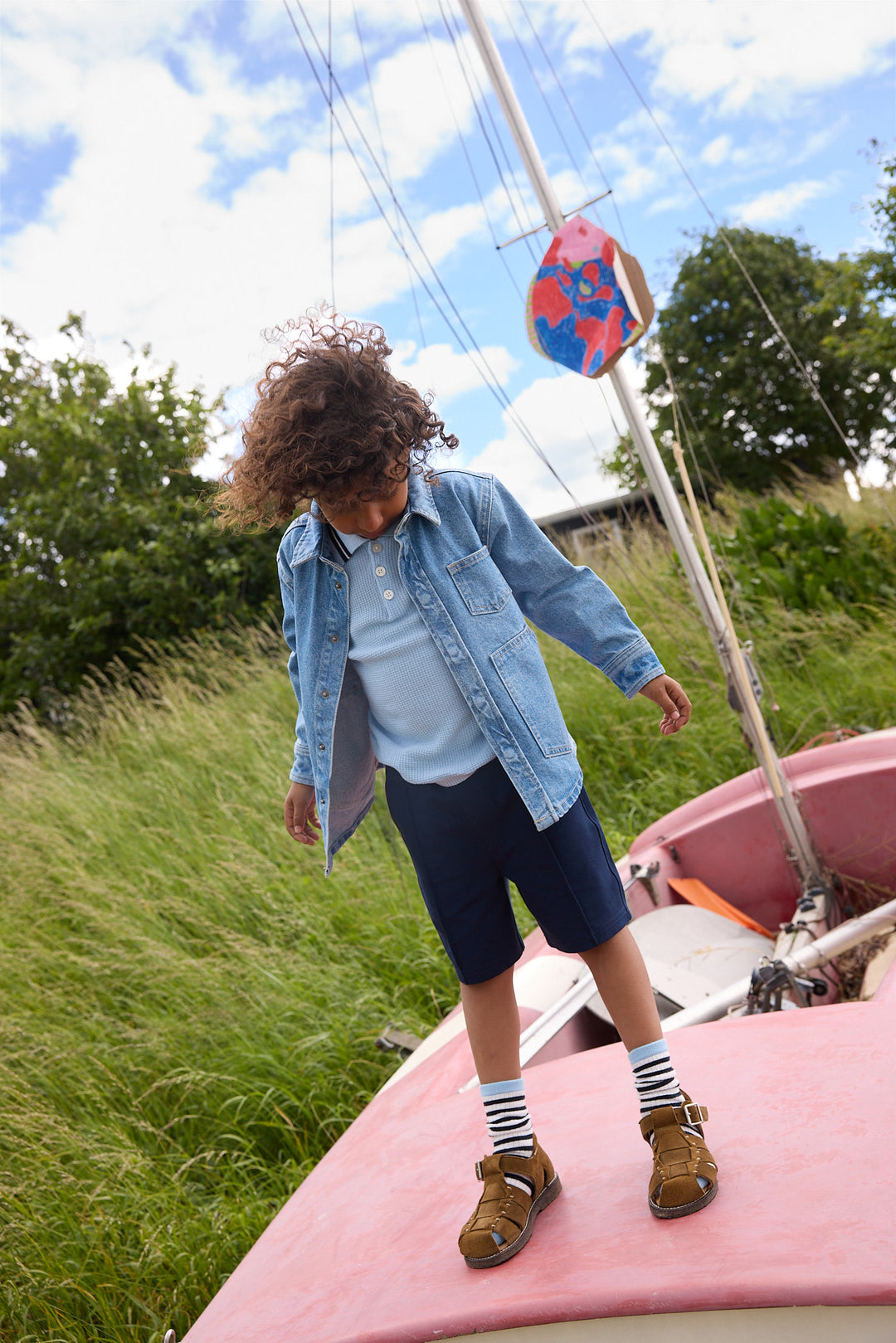 Organic denim Jacket - Lt. Blue Indigo Washed