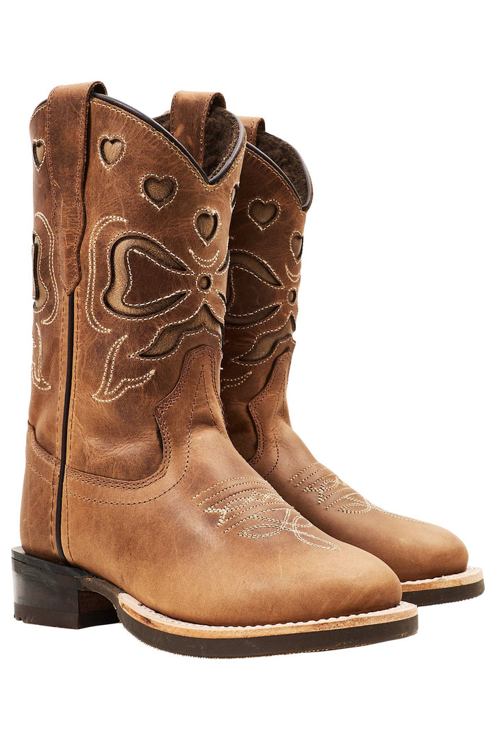 LIMITED RANGER BOOTS W. WARM LINING - COGNAC BOW - COGNAC