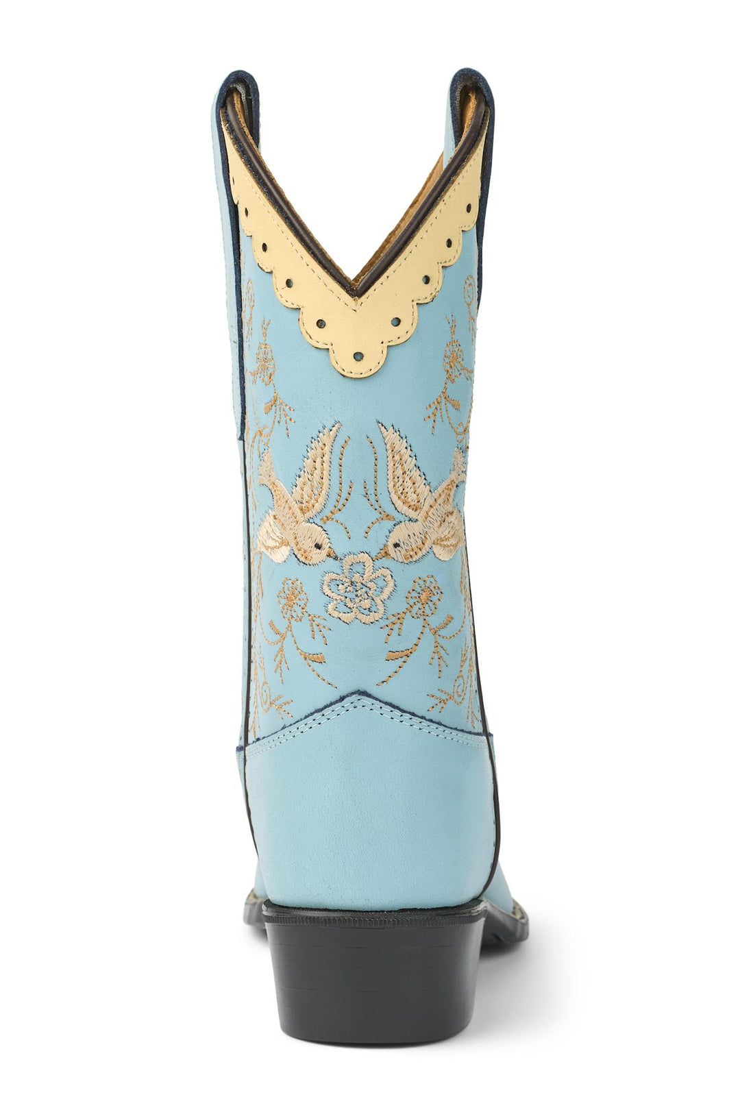LIMITED COWBOY BOOT HIGH - DUSTY BLUE DOVE - DUSTY BLUE LEATHER