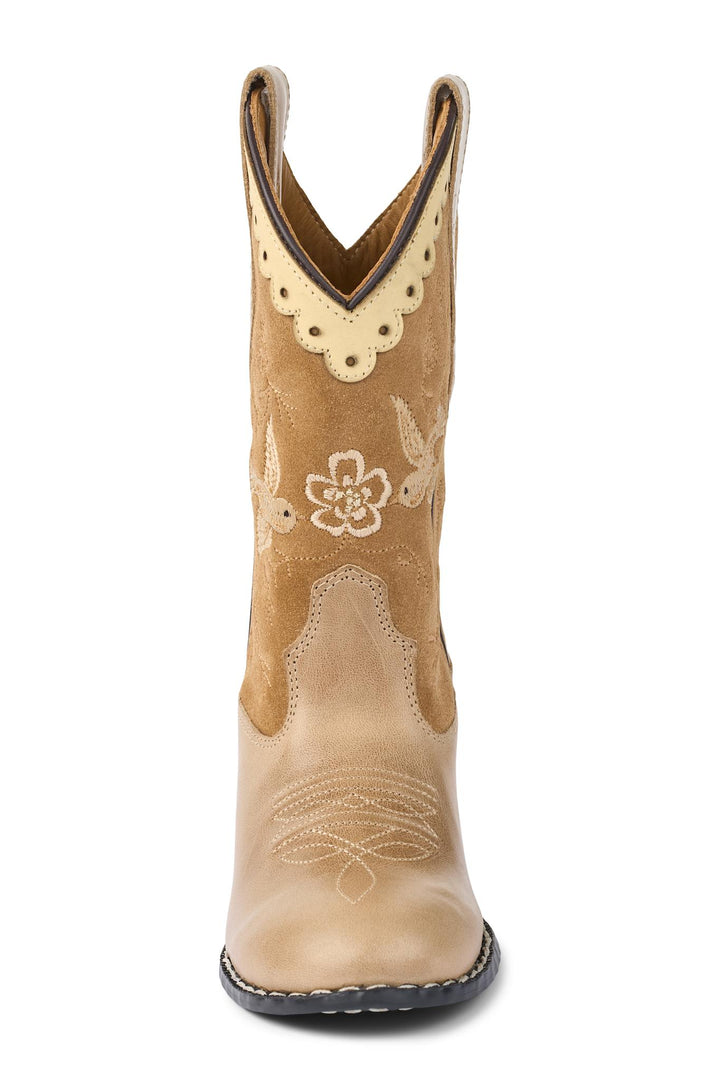 LIMITED COWBOY BOOTS HIGH - BEIGE SUEDE - BEIGE SUEDE