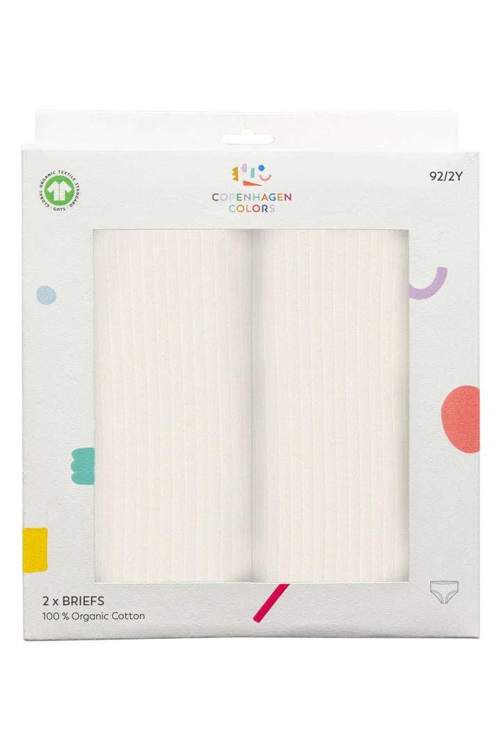 RIB JERSEY 2PACK UNDERPANTS - CREAM