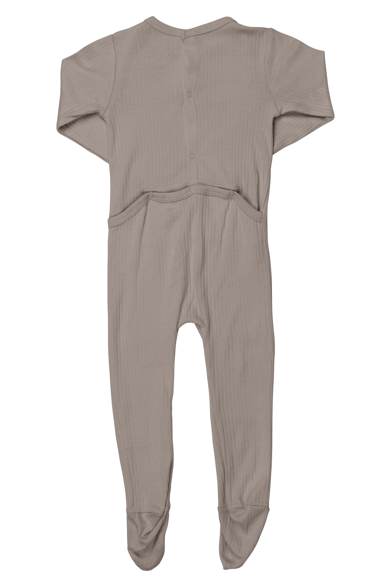 RIB JERSEY FULL BODY W. BACK OPENING - LT. GREY