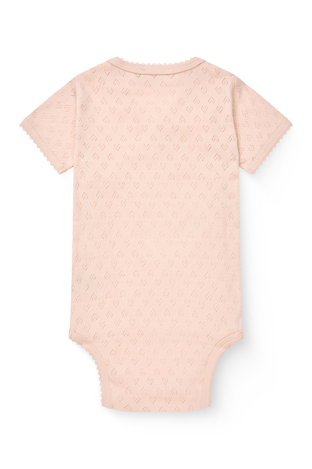 POINTELLE HEART CROSSOVER BODY SS - DUSTY ROSE