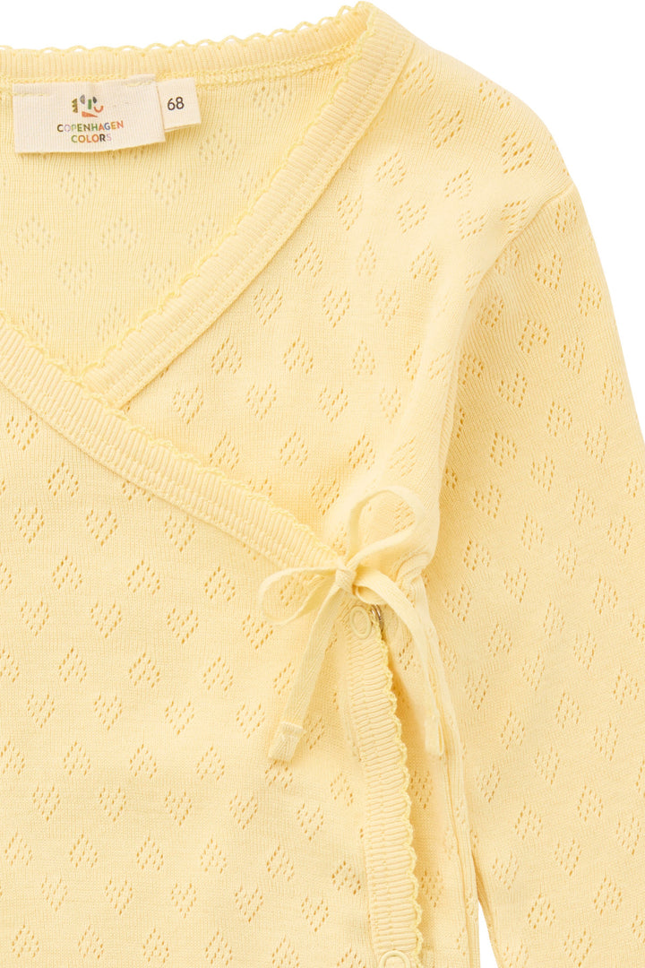 POINTELLE HEART CROSSOVER BODY LS - PALE YELLOW