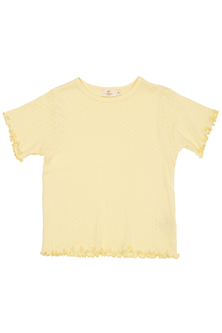 SUMMER POINTELLE T-SHIRT SS - LT YELLOW