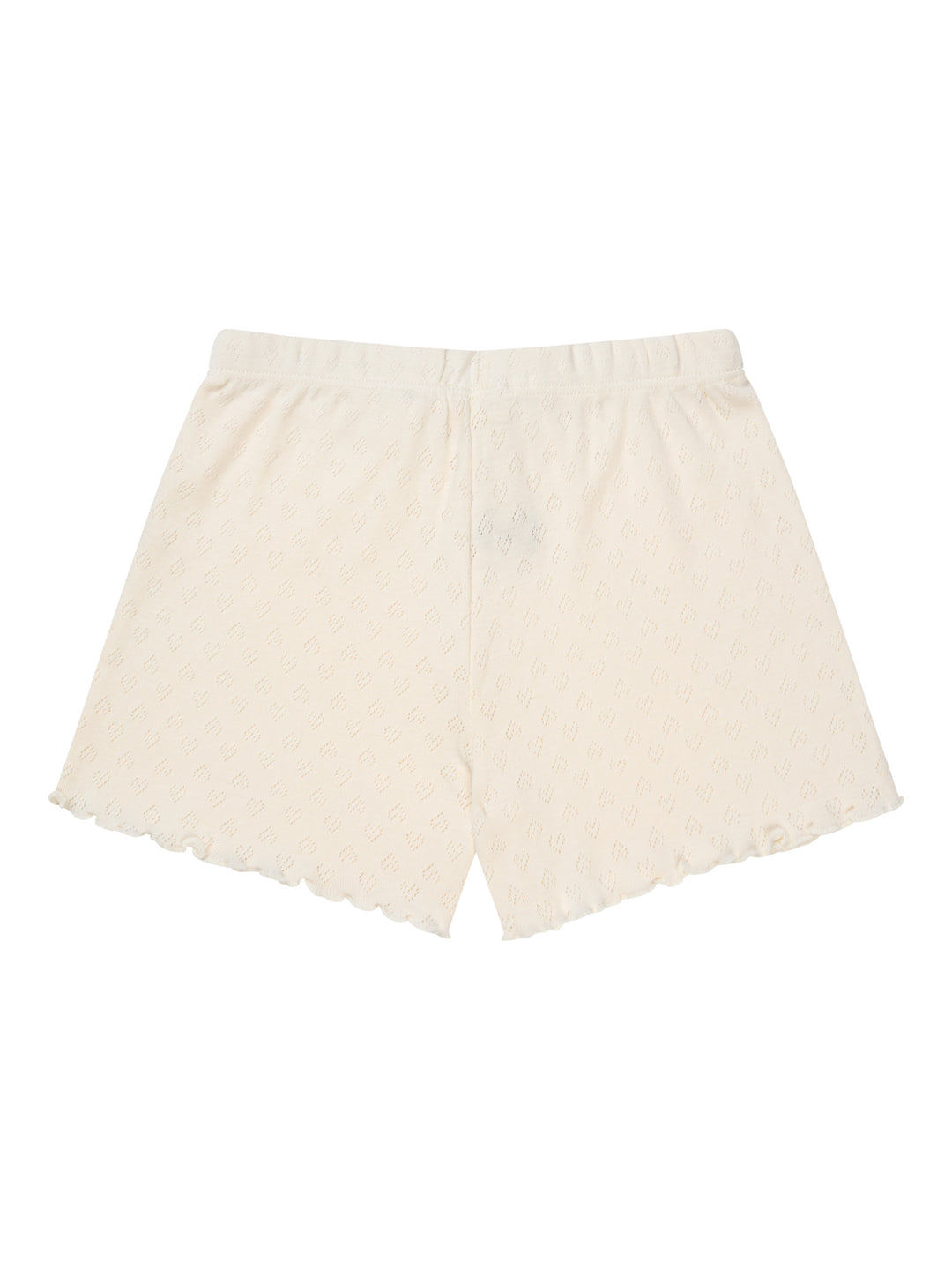 POINTELLE HEART SHORTS - CREAM