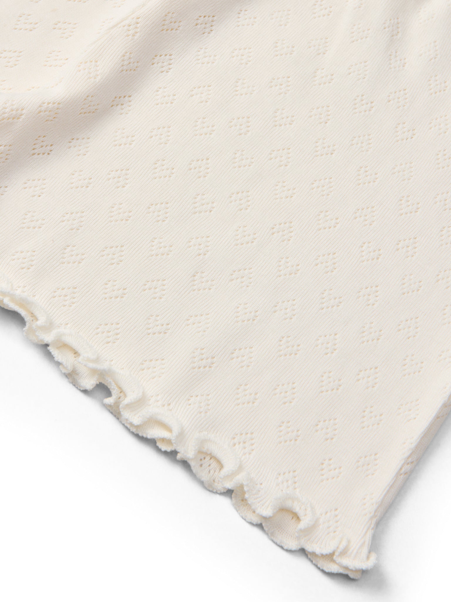 POINTELLE HEART SHORTS - CREAM