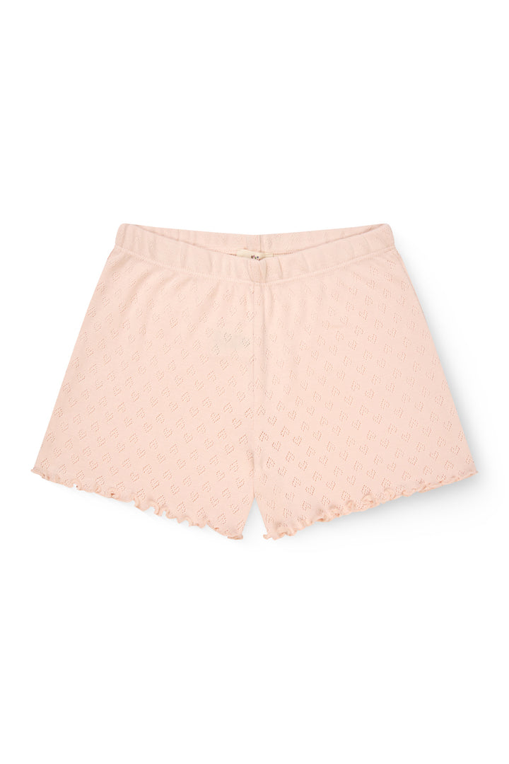 POINTELLE HEART SHORTS - DUSTY ROSE