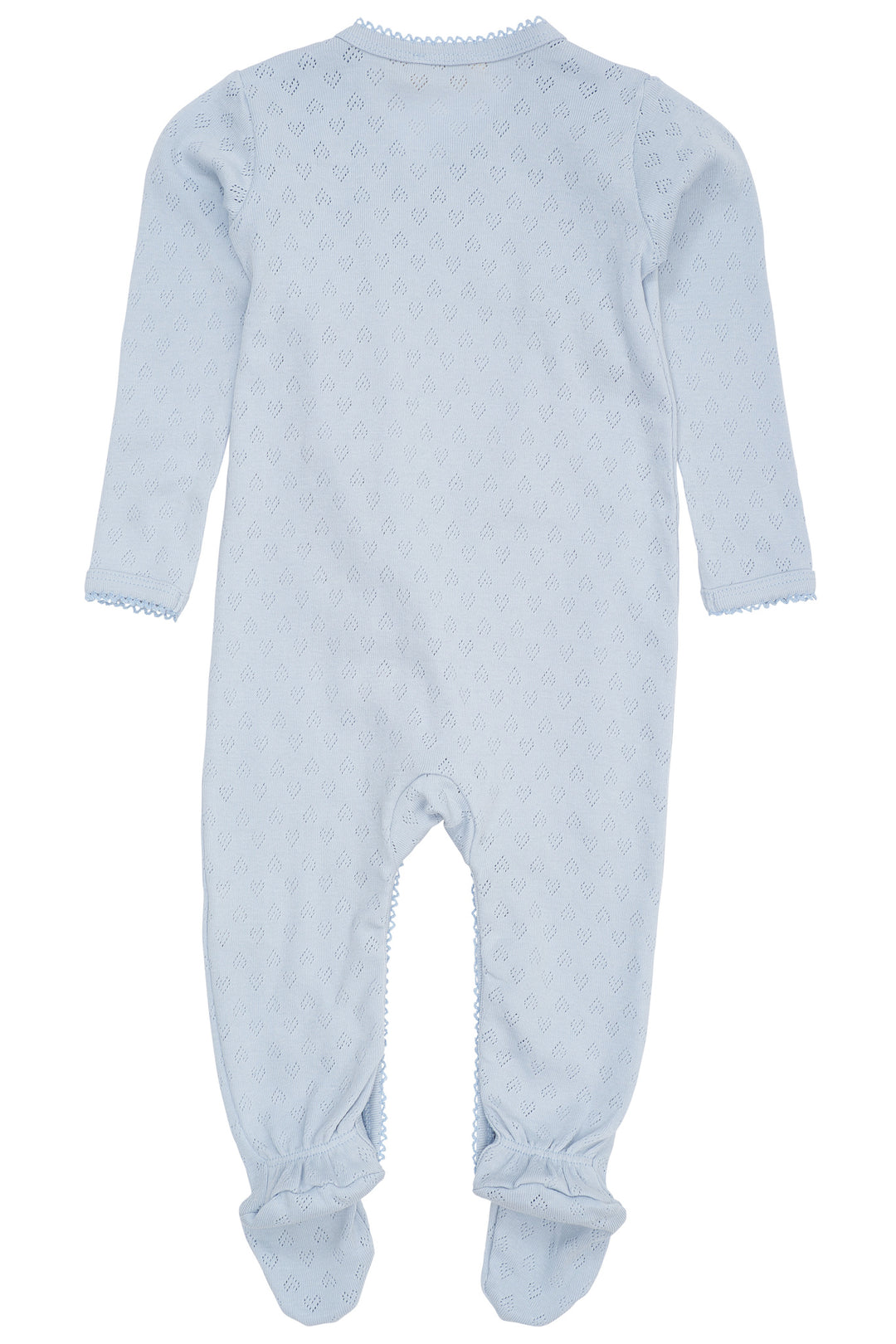 POINTELLE CROSS-OVER FULL BODY - DUSTY BLUE
