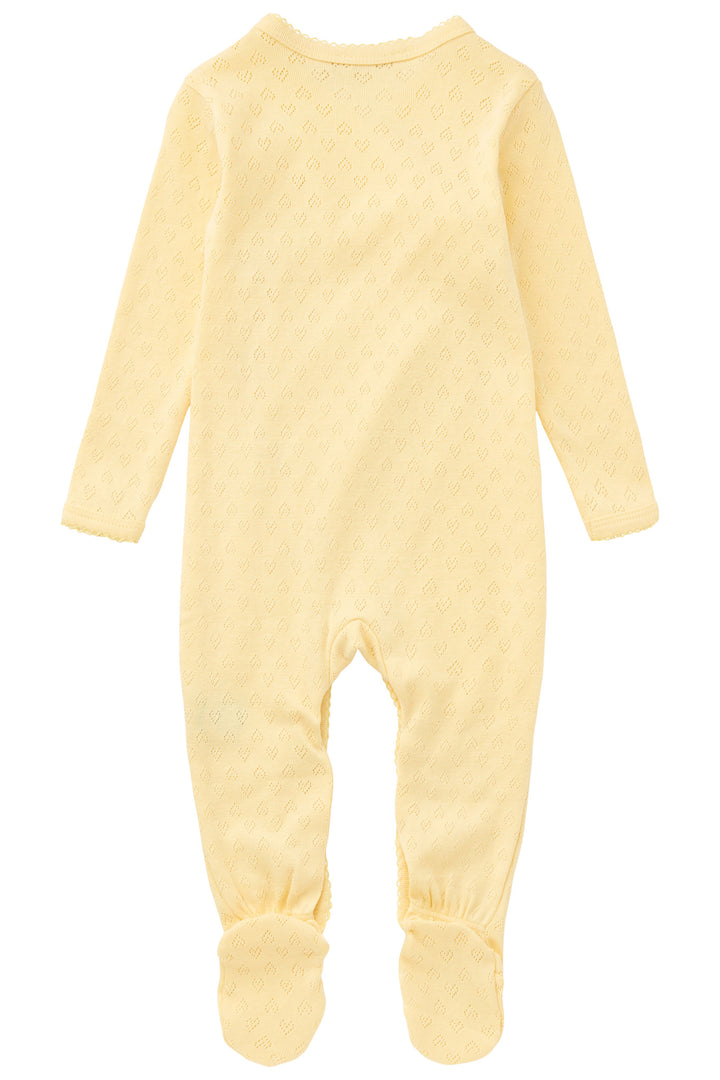 POINTELLE CROSS-OVER FULL BODY - PALE YELLOW