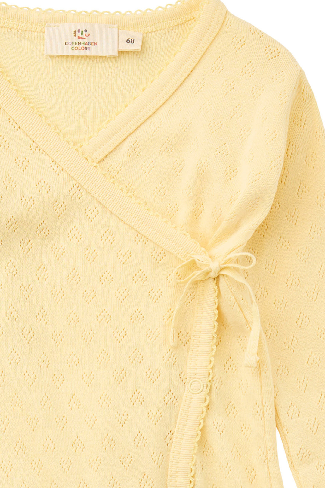 POINTELLE CROSS-OVER FULL BODY - PALE YELLOW