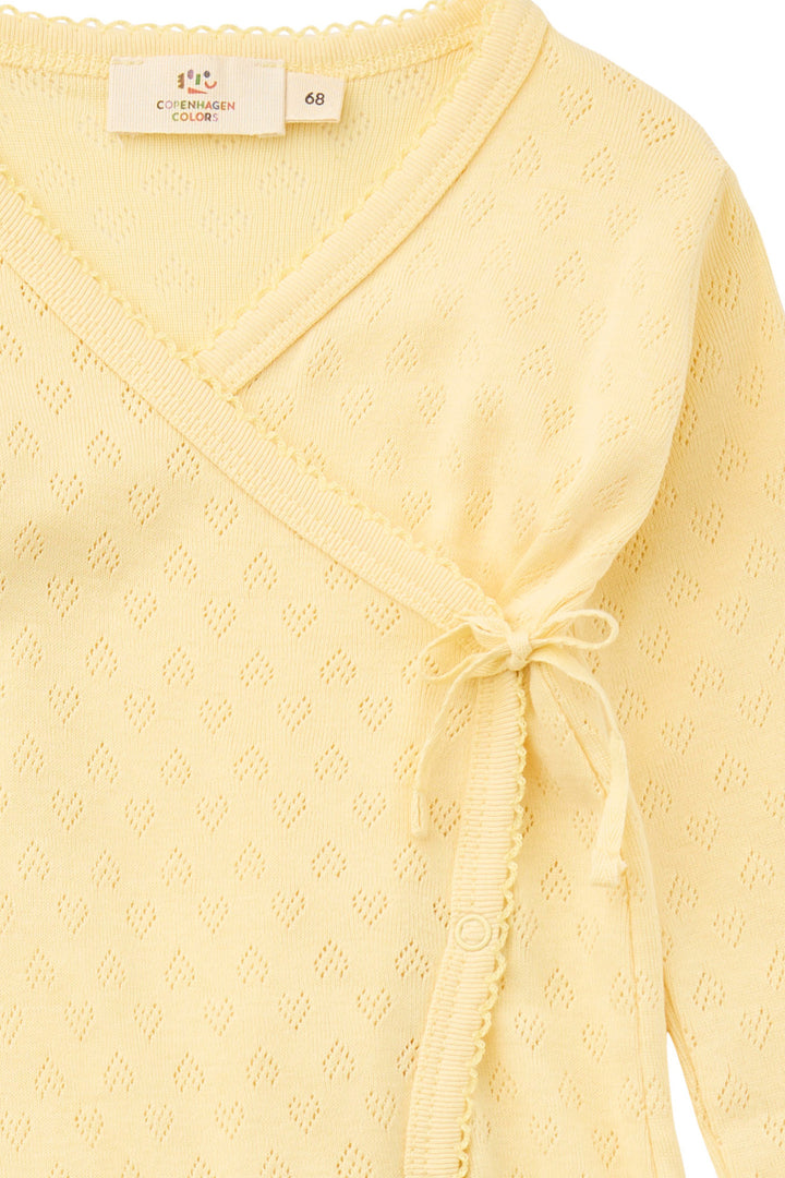 POINTELLE CROSS-OVER FULL BODY - PALE YELLOW