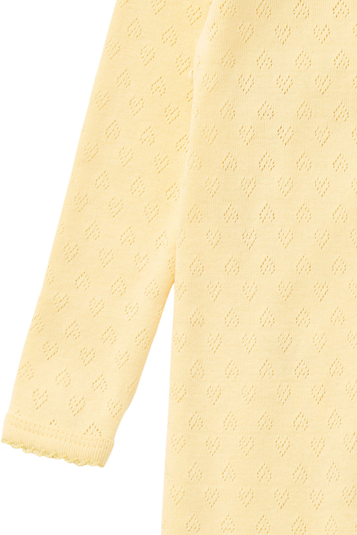 POINTELLE CROSS-OVER FULL BODY - PALE YELLOW