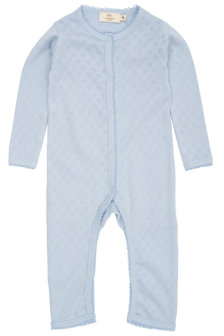 POINTELLE HEART FULL BODY - DUSTY BLUE