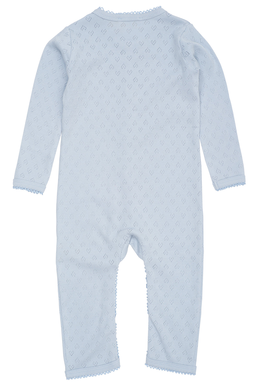 POINTELLE HEART FULL BODY - DUSTY BLUE