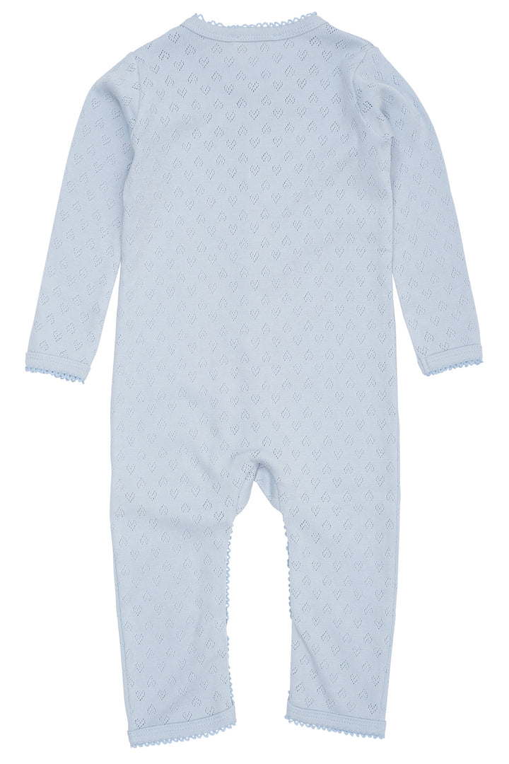 POINTELLE HEART FULL BODY - DUSTY BLUE