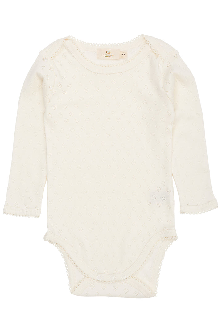 POINTELLE HEART LAPNECK BODY LS - CREAM