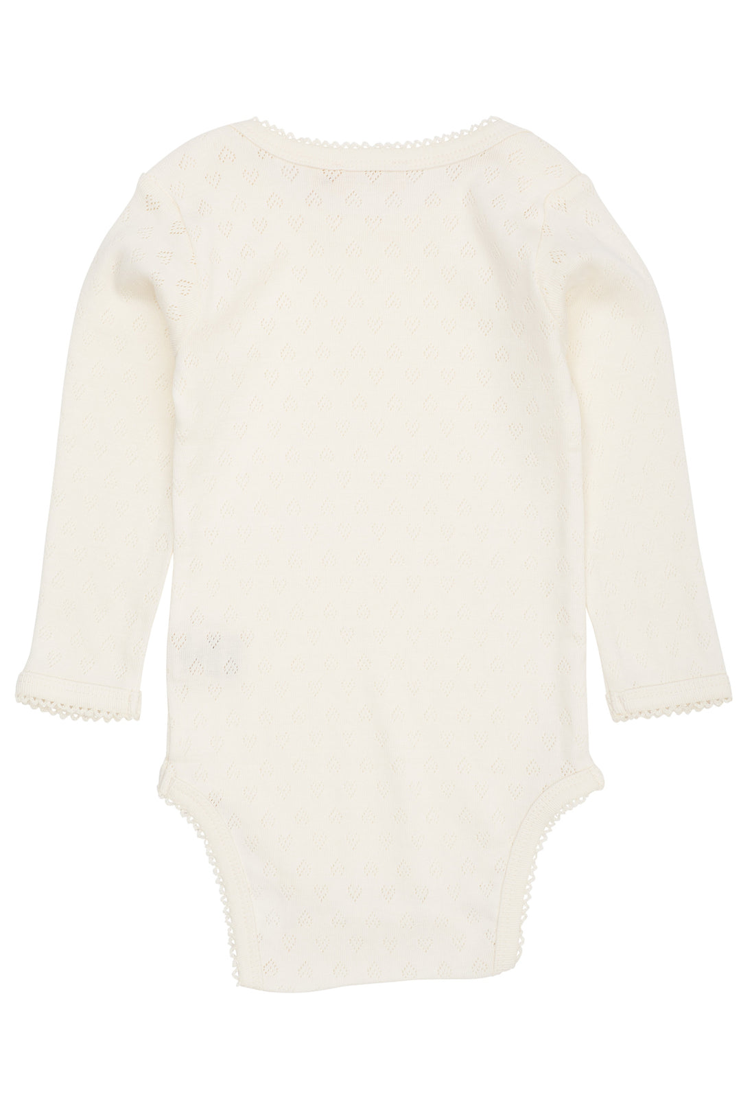 POINTELLE HEART LAPNECK BODY LS - CREAM