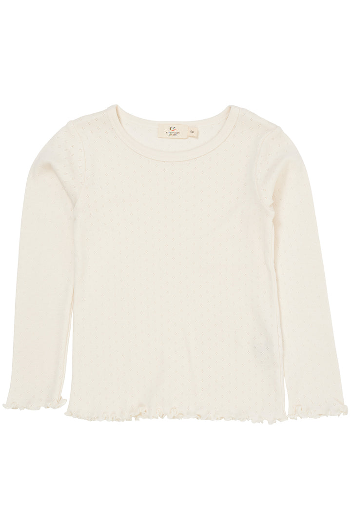 SUMMER POINTELLE LS TEE - CREAM