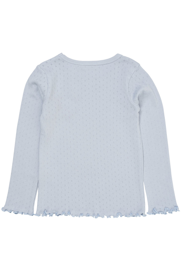 SUMMER POINTELLE LS TEE - DUSTY BLUE