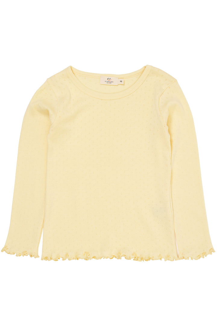 SUMMER POINTELLE LS TEE - LT. YELLOW
