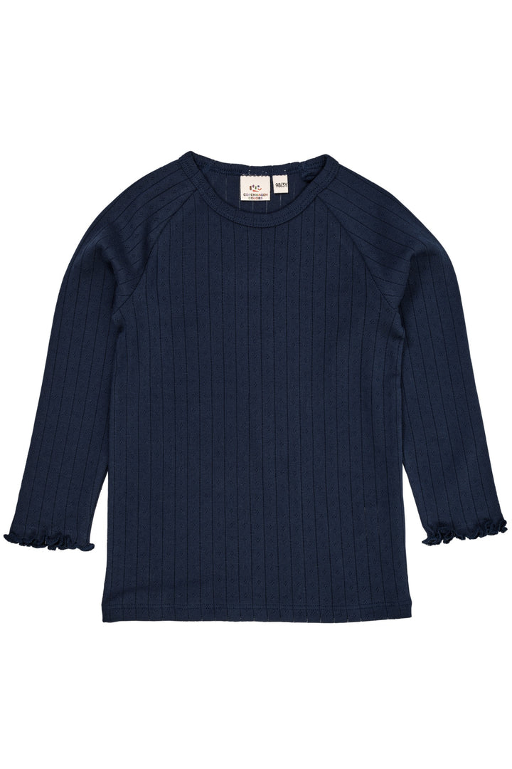 POINTELLE JUNIOR LS TEE - NAVY