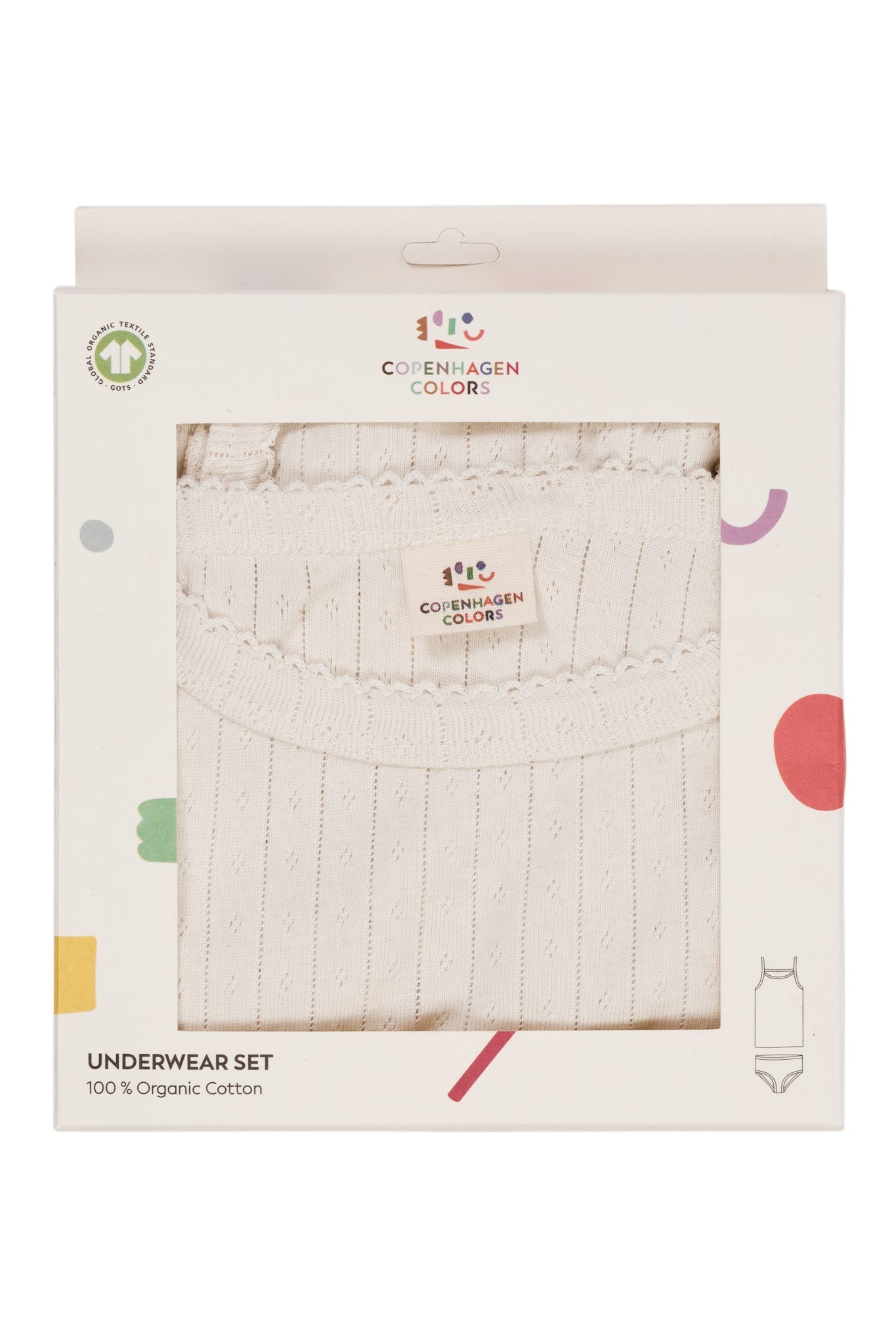 POINTELLE JUNIOR UNDERWEAR SET - CREAM