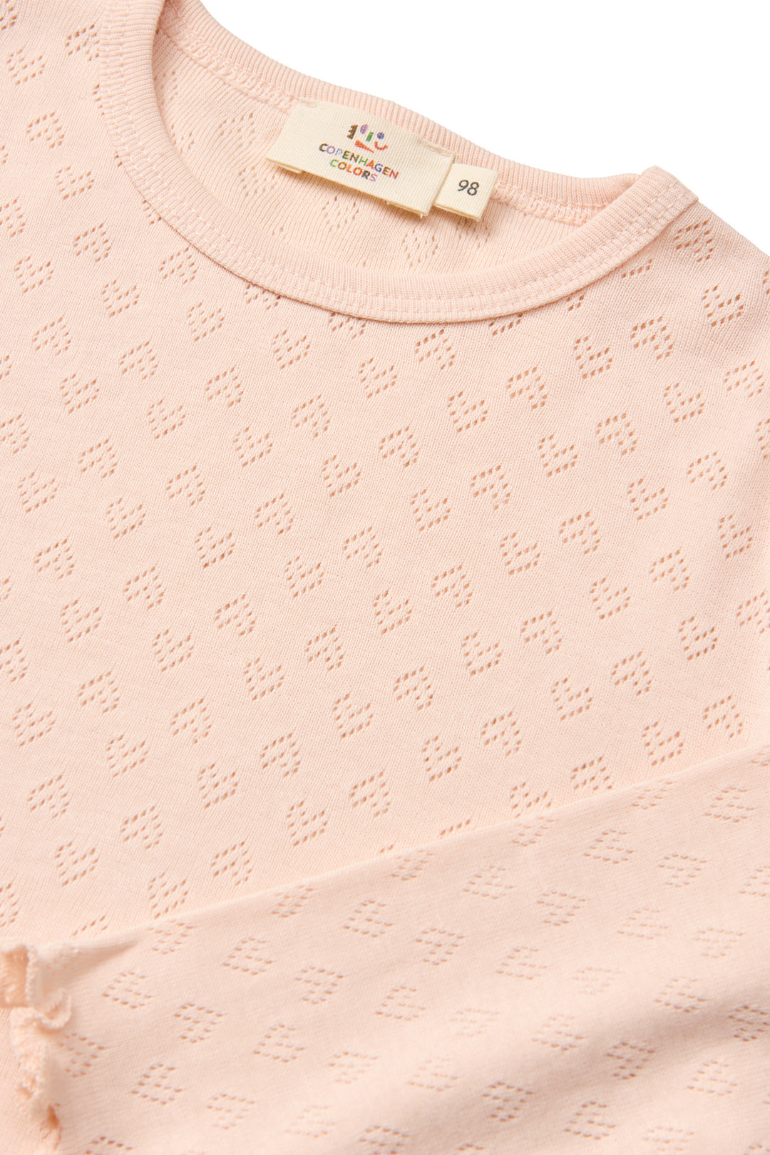 Pointelle Heart Ls Tee - Dusty Rose